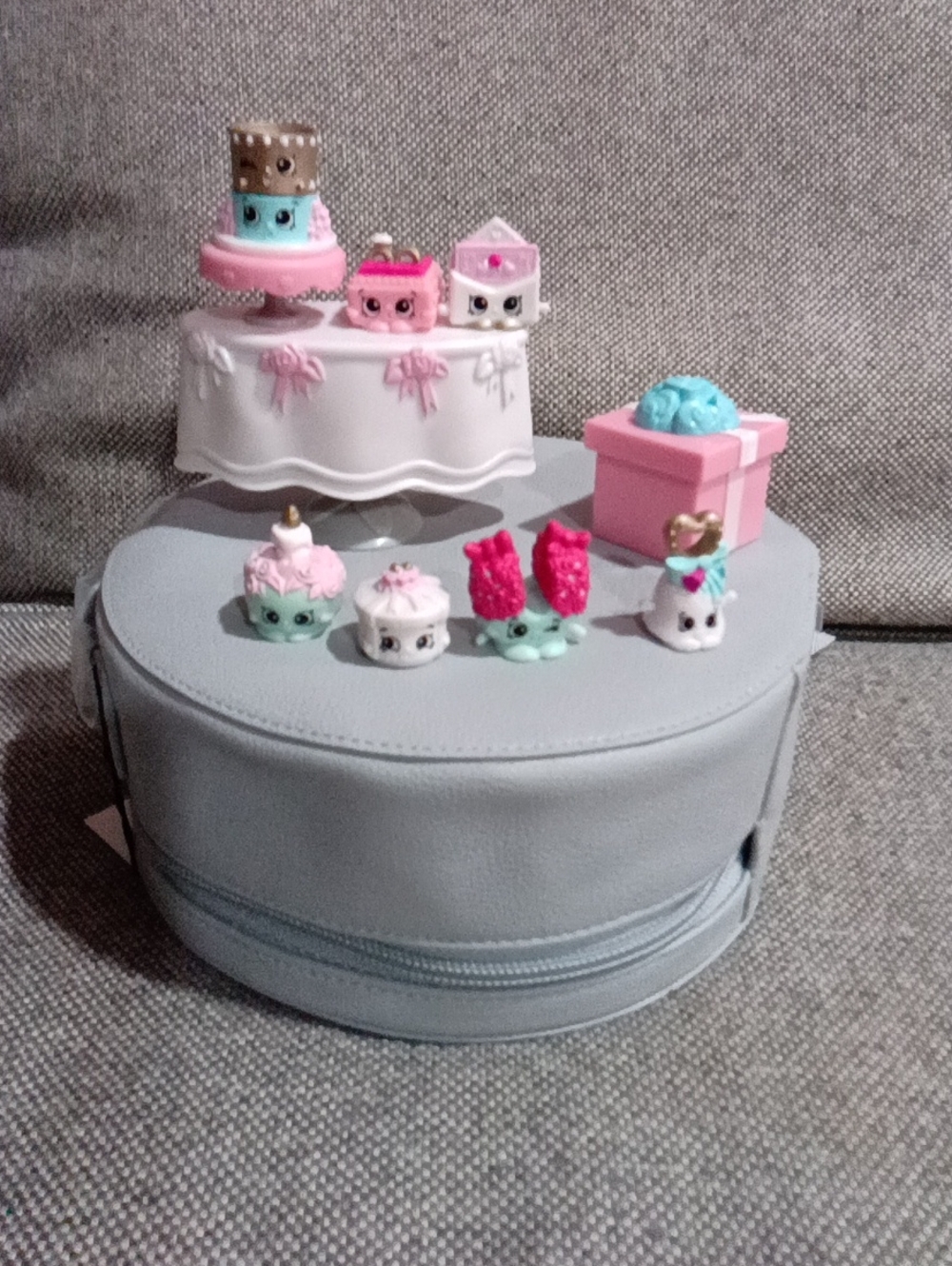 Shopkins Wedding Set Pink White Blue Party Cake Playset